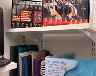 Ken Burns Baseball and Civil War VHS box sets with journals and scrapbooks