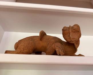 Carved stone effigy figure, Native American