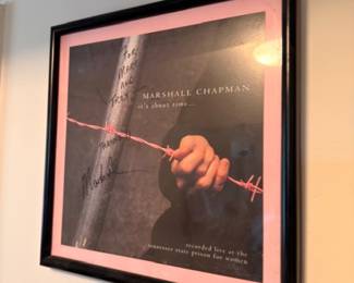 Framed signed Marshall Chapman It's About Time poster