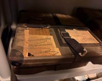 Antique wooden instrument case