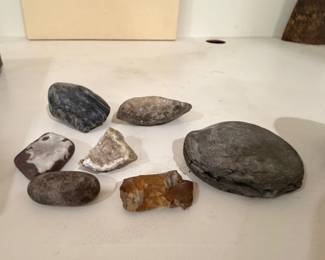 Native American stone celts and grinding tools