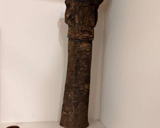 Carved wooden figural sculpture