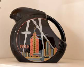 1933 Chicago World's Fair Art Deco ceramic pitcher