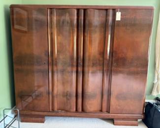 Art Deco waterfall wardrobe / armoire