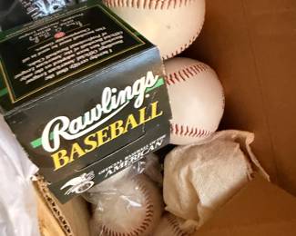 Rawlings baseballs, boxed and loose