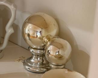 Decorative mercury glass gazing balls
