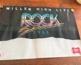 Miller High Life "Rock Series 1983" promotional banner