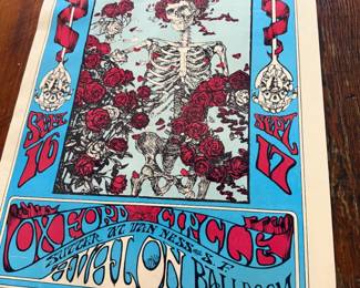 Grateful Dead "Skeleton & Roses" Avalon Ballroom concert poster