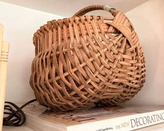 Vintage woven splint egg basket