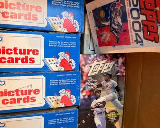 Topps 2004 baseball card boxes and factory sets