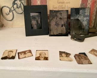 Antique framed & loose vintage family photographs