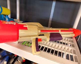 Super Soaker water squirt guns