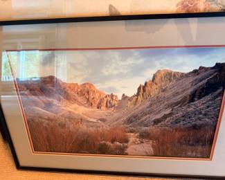 Framed Southwestern desert landscape photograph print