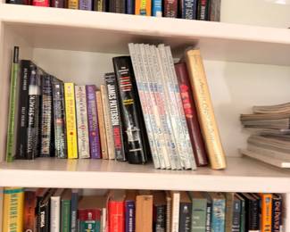 Assorted hardcover books, fiction and nonfiction