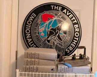 The Avett Brothers Emotionalism round wall art with antique Civil War books