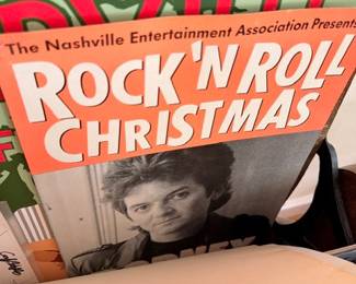 Vintage "Rock 'N Roll Christmas" Nashville Entertainment Association poster