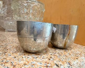 Silverplate bowls and cut glass dishes