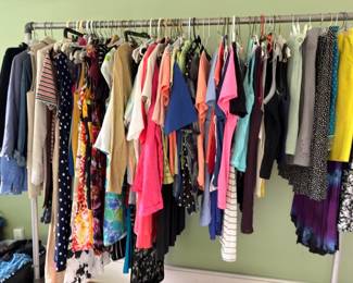 Rack of women's clothing & dresses