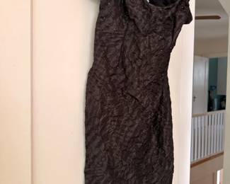 Women's black cocktail dress with tags