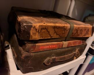 Vintage leather suitcases and luggage
