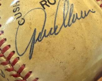 Autographed baseball with player signature