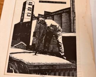 Antique book with black-and-white woodcut illustration