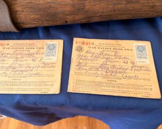WWII U.S. "War Ration Book Two" ration books