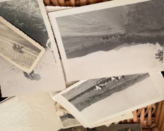Vintage black-and-white panoramic & snapshot photographs