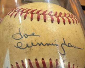 Autographed baseball with player signature