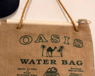 Vintage Oasis canvas / flax water bag