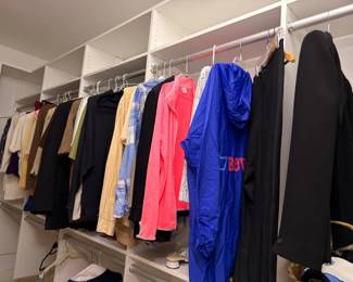Closet of jackets and outerwear