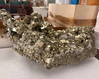 Large pyrite mineral specimen cluster
