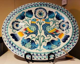 EXTREMELY RARE 22" Romano Inocinti Hand Painted Platter 