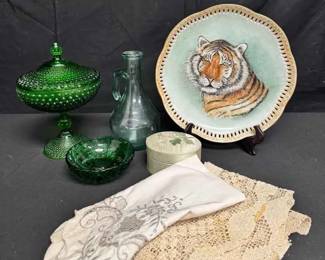 CT426Fenton Glass Candy Dish And More