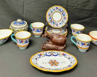 CT540Italian Hand Painted Serving Set