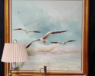 CT471Ocean Artwork  Vintage Home Decor 