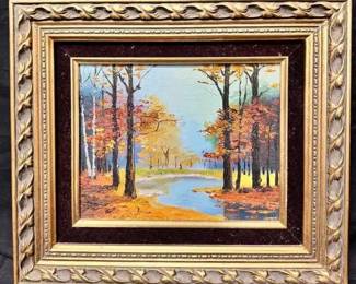CT519Forest Oil Painting