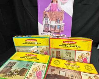 CT400Vintage NIB Dollhouse And Wood Furniture Kits 