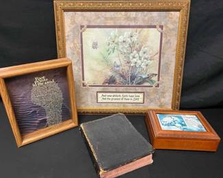 CT551Religious Affirmations And Vintage Bible