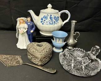 CT428Vintage Wedgwood, Military Dress Wedding Cake Topper More