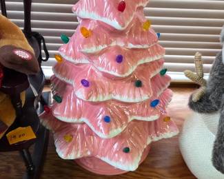 Pink ceramic tree