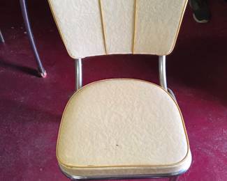Closeup of chairs that go with this just shown formica table