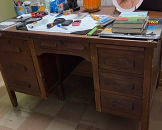 Old wooden desk