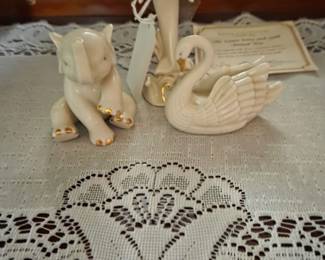 Ivory and gold Lennox animal trio