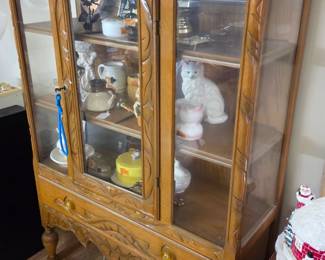 1940's china cabinet with lucite knobs