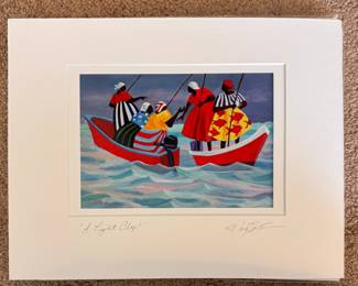 William Cantwell, "A Light Chop!," Signed Lithograph. Measures 14" x 11" Overall. 
