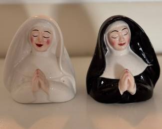 Nun Salt & Pepper Shakers. 