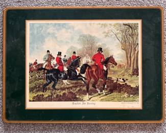 English Fox Hunting Pimpernel Placemat. 