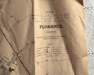Vintage Map of Florence. Photo 2 of 2. 