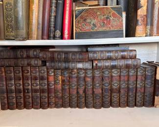 Antique Leather Bound Books.